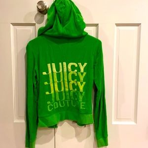 Juicy Couture Green terry cloth track suit